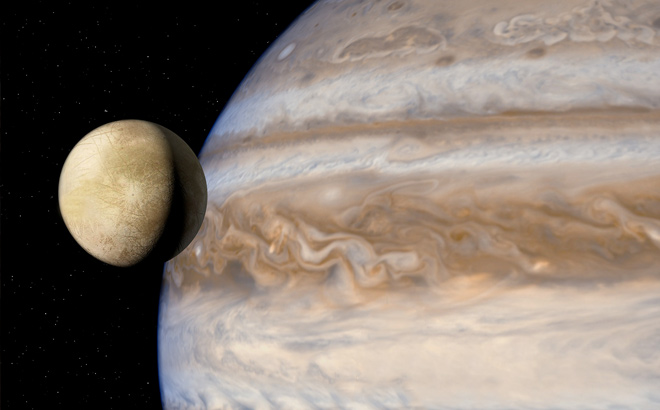 Europa Moon with Jupiter Europa Moon with Jupiter