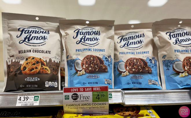 Famous Amos Cookies on a Shelf