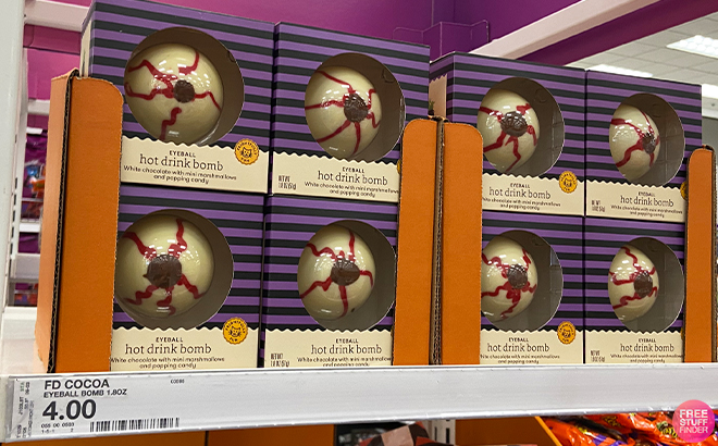 Favorite Day Halloween Eyeball Hot Cocoa Bomb on a Shelf
