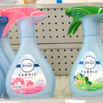 Febreze Fabric Refresher Sprays on a Shelf