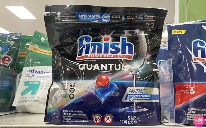 Finish Powerball Quantum Dishwasher Tablets on Rack