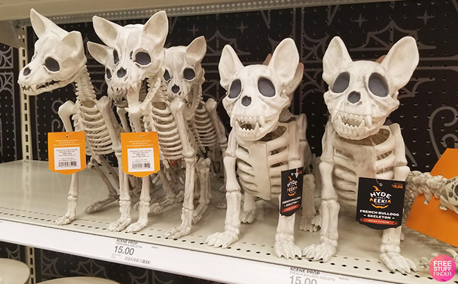 Hyde & EEK! Boutique French Bulldog Skeleton Halloween Decorative Prop