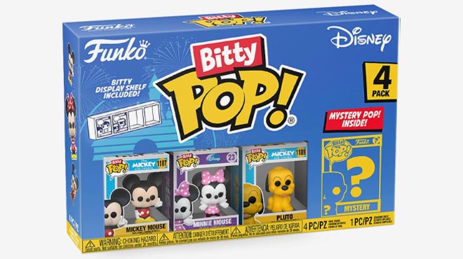 Funko Bitty POP Disney Mini Collectible Toys Mickey Mouse Minnie Mouse Pluto and Mystery Figure