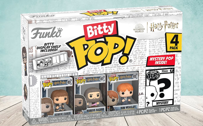 Funko Bitty POP Harry Potter Mini Collectible Toys 4 Pack on a Table