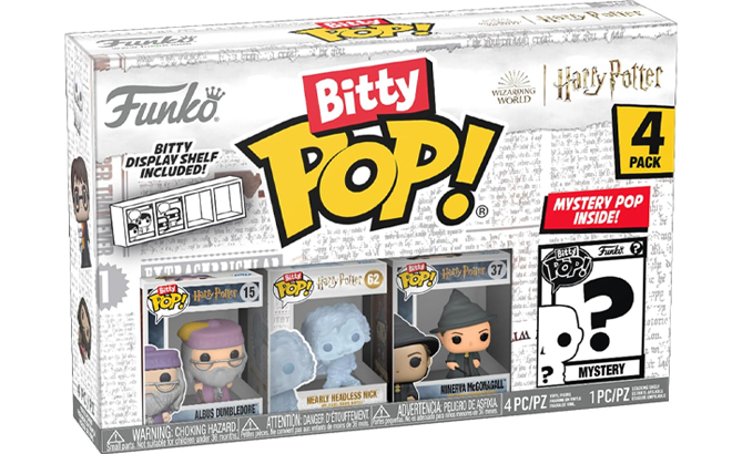 Funko Bitty POP Harry Potter Mini Collectible Toys 4 Pack with Dumbledore Nearly Headless Nick and McGonagall Funko Bitty POP Harry Potter Mini Collectible Toys 4 Pack with Dumbledore Nearly Headless Nick and McGonagall