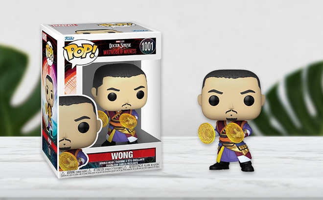 Funko Pop Marvel Doctor Strange Multiverse of Madness Wong on the table Funko Pop Marvel Doctor Strange Multiverse of Madness Wong on the table