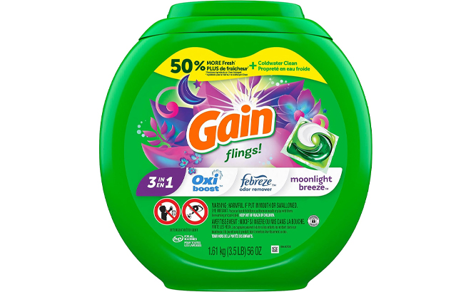 Gain Flings 75 Count Moonlight Breeze Laundry Detergent Pacs