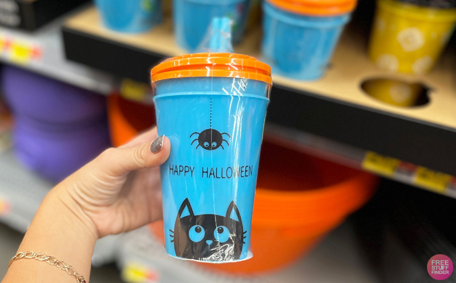Halloween Color Changing Tumblers Cat and Spider Halloween Color Changing Tumblers Cat and Spider