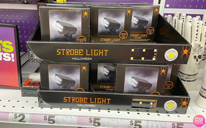 Halloween Strobe Light on a Shelf
