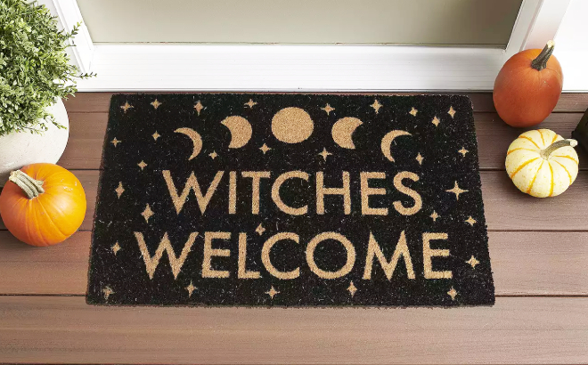 Halloween Witches Welcome Doormat