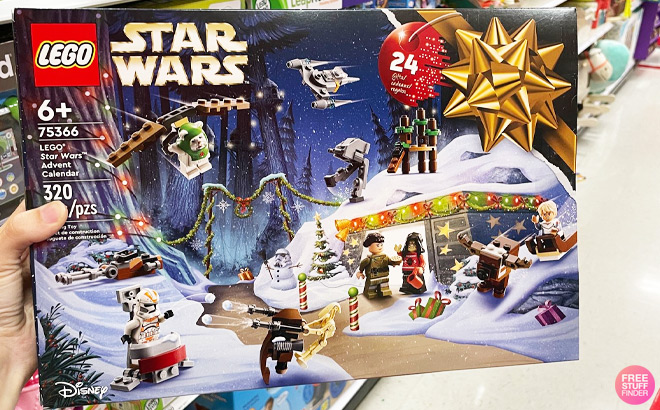Hand Holding LEGO Star Wars 2023 Advent Calendar at Target