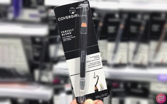 Hand holding CoverGirl Perfect Blend Eye Pencil