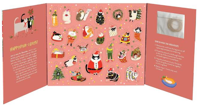 Have Yourself a Meowy Catmas Advent Calendar on a White Surface