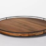 Hearth Hand with Magnolia Wooden Lazy Susan with Metal Trim