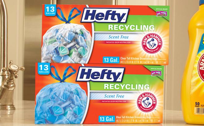 Hefty Recycling Bags Clear