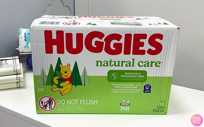Huggies Sensitive Baby Wipes Natural Care 768 Count