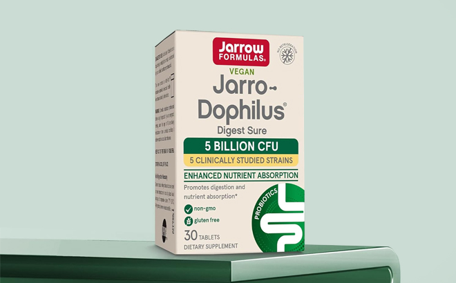 Jarrow Formulas Digest Sure Supplement on a Table Jarrow Formulas Digest Sure Supplement on a Table