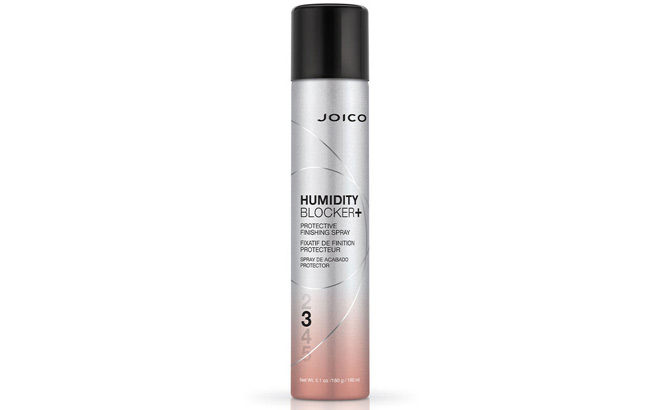 Joico Humidity Blocker Finishing Spray on a Plain Background Joico Humidity Blocker Finishing Spray on a Plain Background