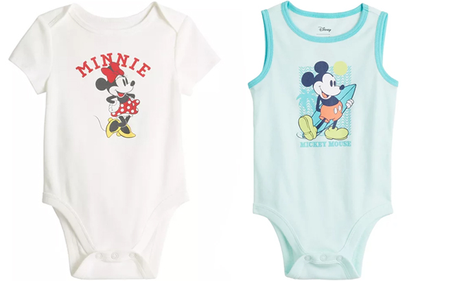 Jumping Beans Disney Baby Girl Minnie Mouse and Mickey Mouse Graphic Bodysuit