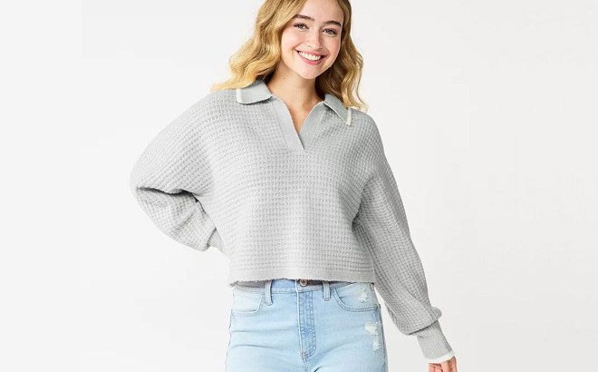 Juniors SO Polo Pullover Sweater Juniors SO Polo Pullover Sweater