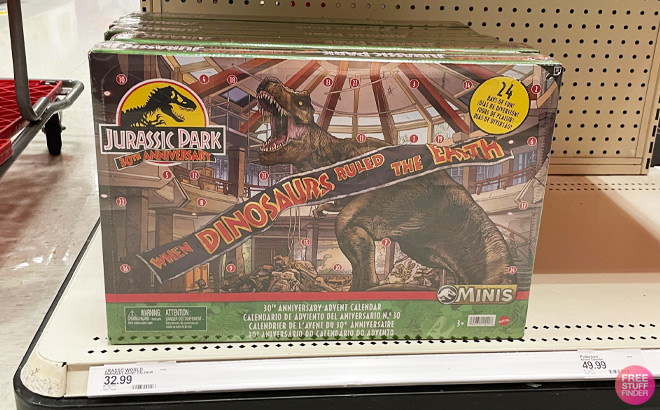 Jurassic World 30th Anniversary 2023 Advent Calendar on a Shelf at Target