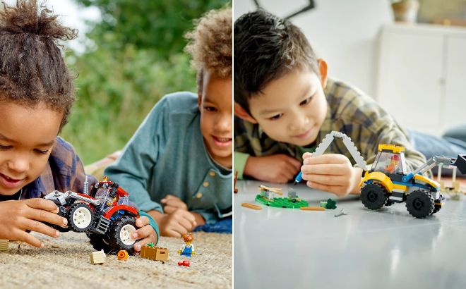 Kids are Playing with LEGO City Big Wheel Gift Set