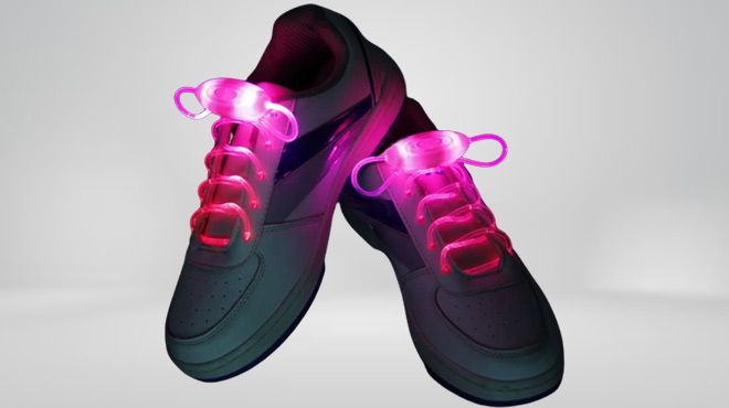 Light Up LED Shoe Lace in Pink Color