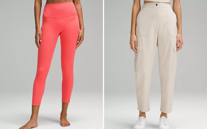 Lululemon Align High Rise Pants and Light Utilitech Cargo Pocket High Rise Pants Lululemon Align High Rise Pants and Light Utilitech Cargo Pocket High Rise Pants
