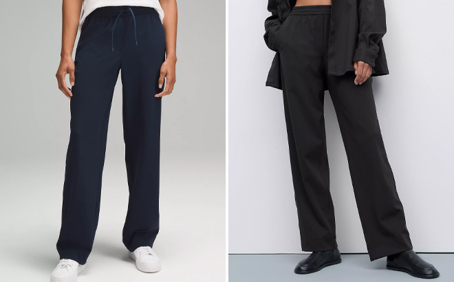 Lululemon Straight Leg Mid Rise Pants Luxtreme Lululemon Straight Leg Mid Rise Pants Luxtreme