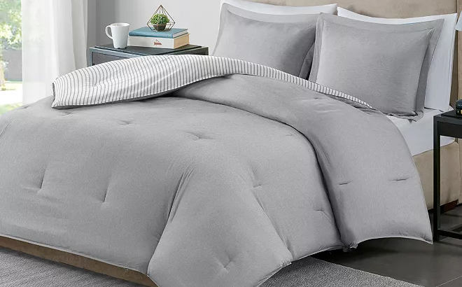 Madison Park Essentials Hayden Stripe Reversible Comforter Set