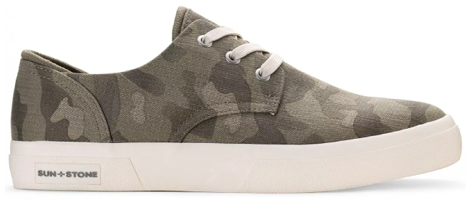 Mens Kiva Lace Up Core Shoes in Camo Green Color
