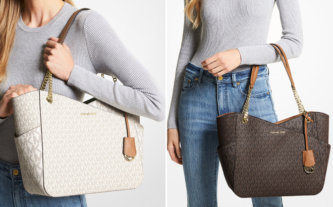 Michael Kors Jet Set Large Logo Shoulder Bag Michael Kors Jet Set Large Logo Shoulder Bag