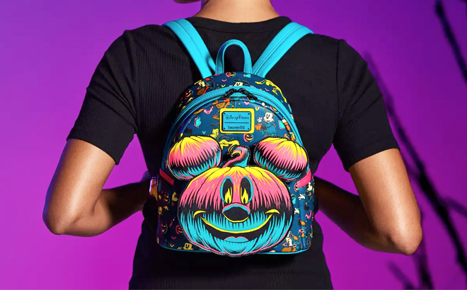 Mickey Mouse Halloween Glow in the Dark Loungefly Mini Backpack