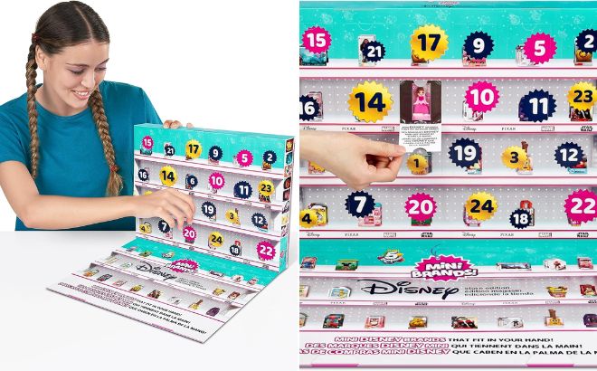 Mini Brands Disney Minis by ZURU Limited Edition Advent Calendar with 4 Exclusive Minis