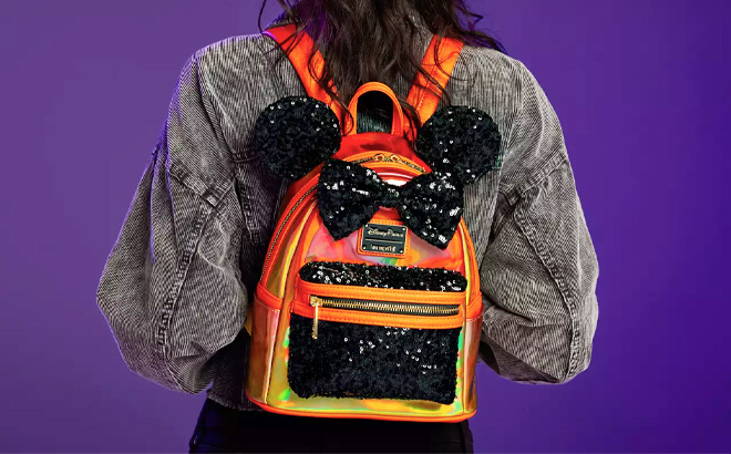 Minnie Mouse Sequin Loungefly Mini Backpack