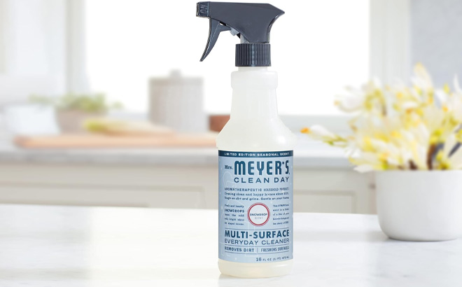 Mrs Meyers Clean Day Snowdrop Multi Surface Cleaner on the Table