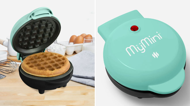 MyMini Waffle Maker in Teal