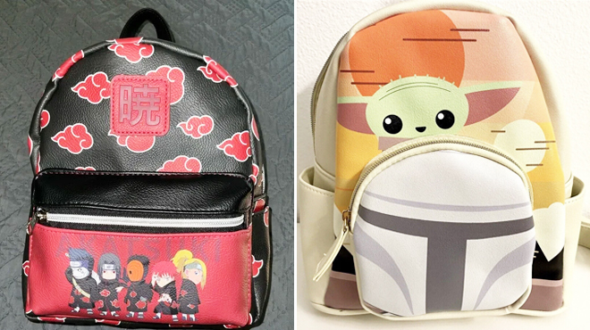 Naruto Red Clouds Akatsuki and Dani by Danielle Nicole Star Wars Grogu Mini Backpack