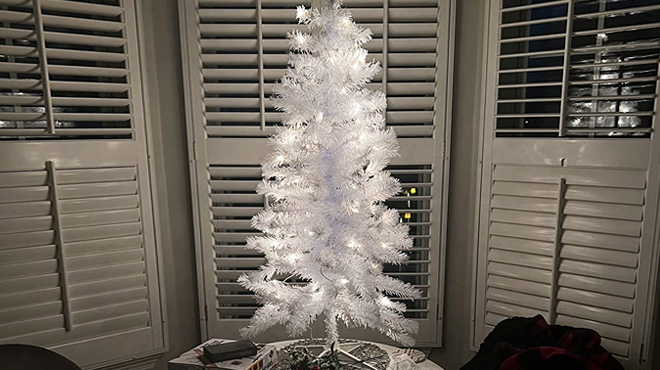 National Tree Company Pre Lit Christmas Tree in White Color