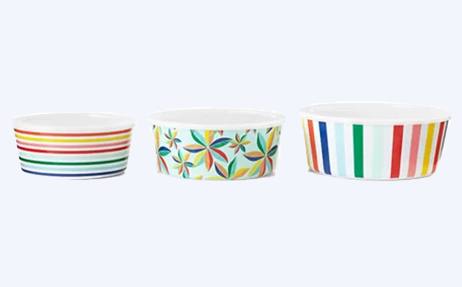 Nesting Melamine Beach Storage Bowls