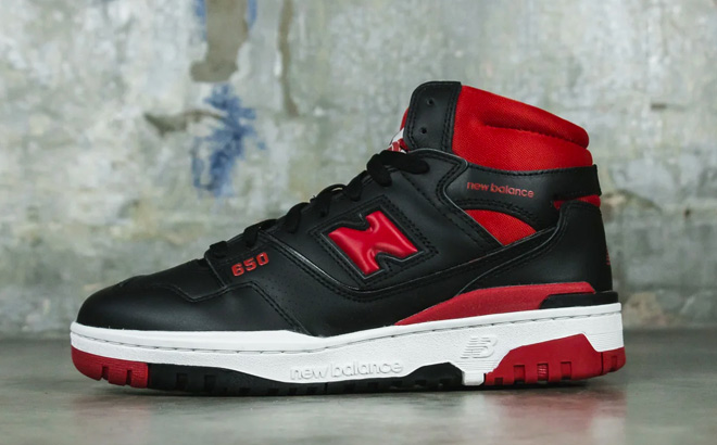New Balance 650 in Black with Red and White Color