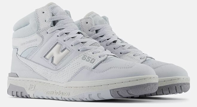 New Balance 650 in Light Aluminum with Rain Cloud and Marblehead Color New Balance 650 in Light Aluminum with Rain Cloud and Marblehead Color