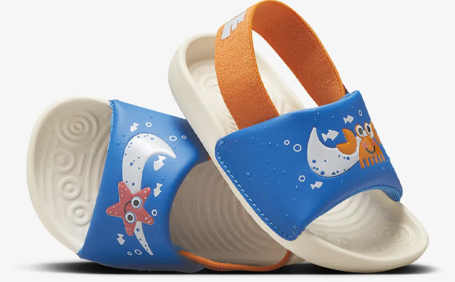 Nike Kawa SE Toddler Slides on a Gray Background