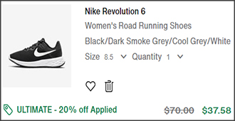 Nike Revolution 6 Womens Shoes Cart Screenshot