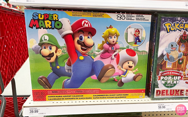 Nintendo Super Mario Advent Calendar on a Shelf at Target