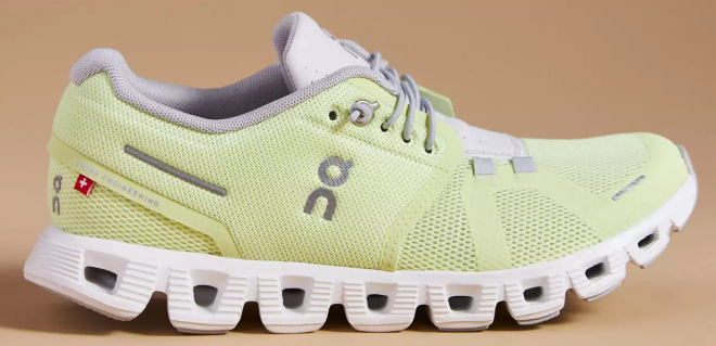 On Cloud 5 Shoes in Hay Frost Color