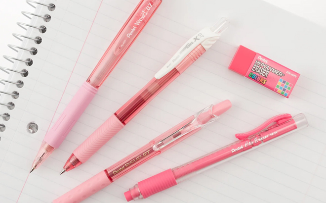 Pentel Color Shades Writing Pack in Pastel Pink