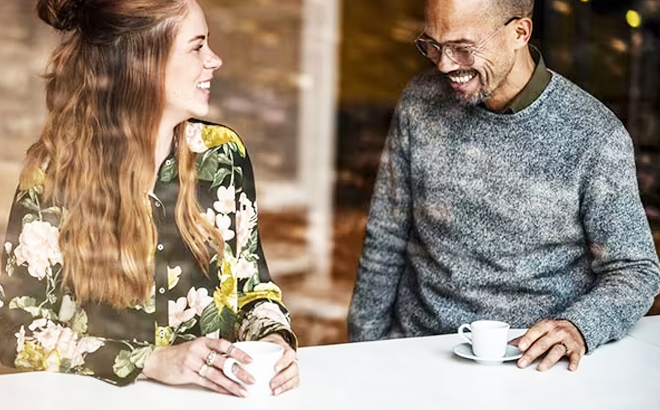 People having coffee at Ikea Store People having coffee at Ikea Store