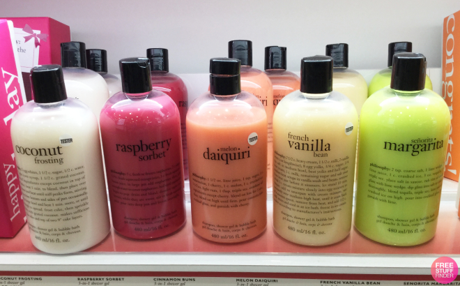 Philosophy 3 in 1 Shower Gels on Rack