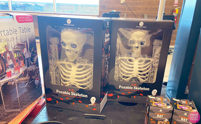 Posable Skeleton Boxes in Aldi Store 1